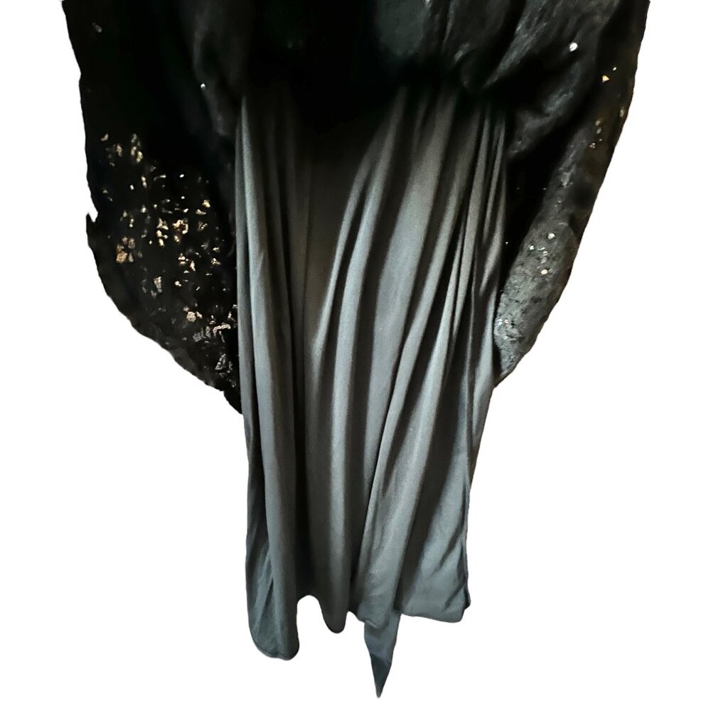 Alex Evenings Blk Dress 3/4 Sleeves Sequins Lace patassimenterie Women's Size 18 - Picture 10 of 16